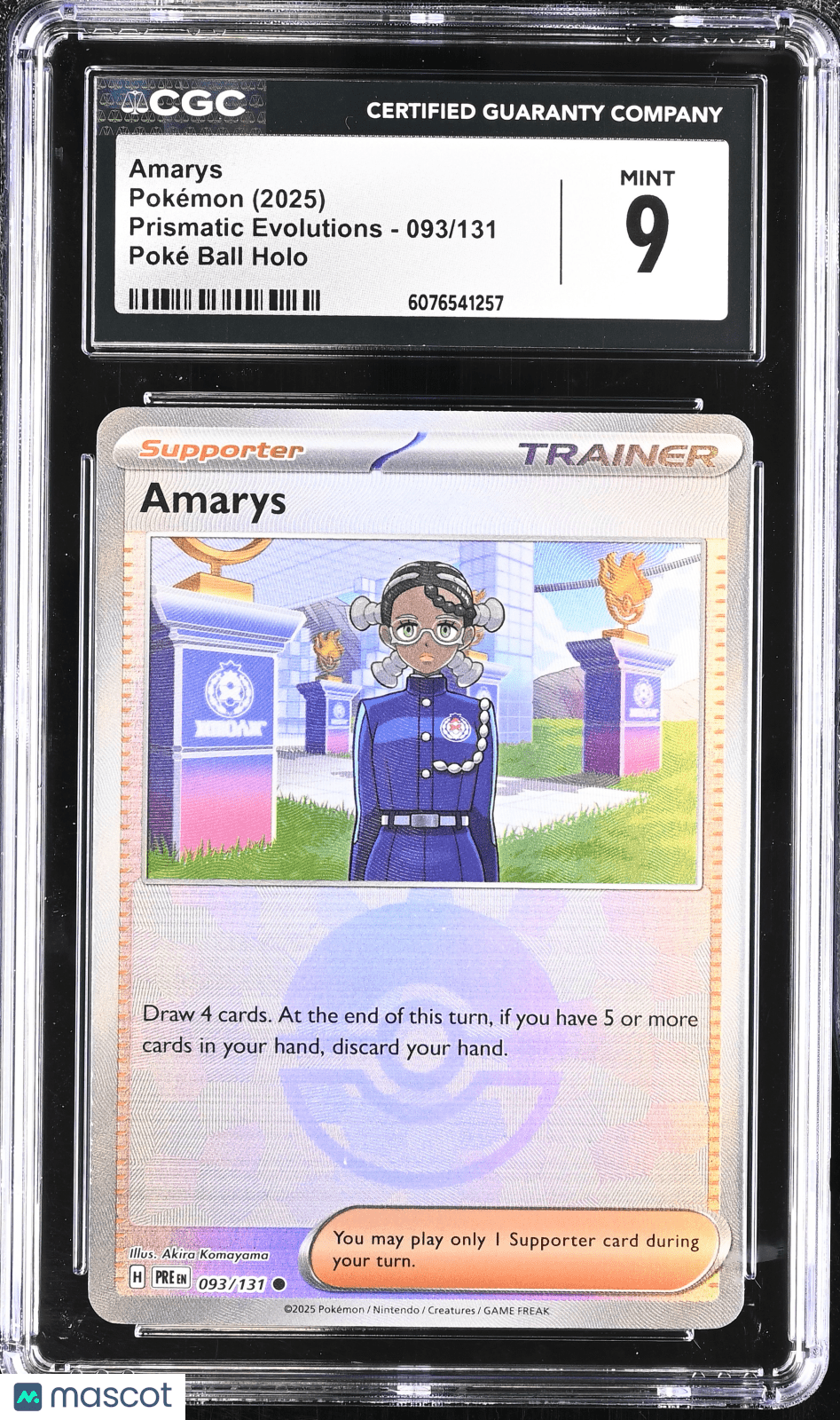 amarys pokemon card 2025 #093/131 093/131 CGC 9 Variant:324 Dragon Majesty 10 Memorable Final Fantasy discard your hand.You may INSTOCK
