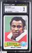 1975 Topps Football Willie Lanier 325 Hand Signed Auto CGC 2 Auto 10Graded Sports Cards