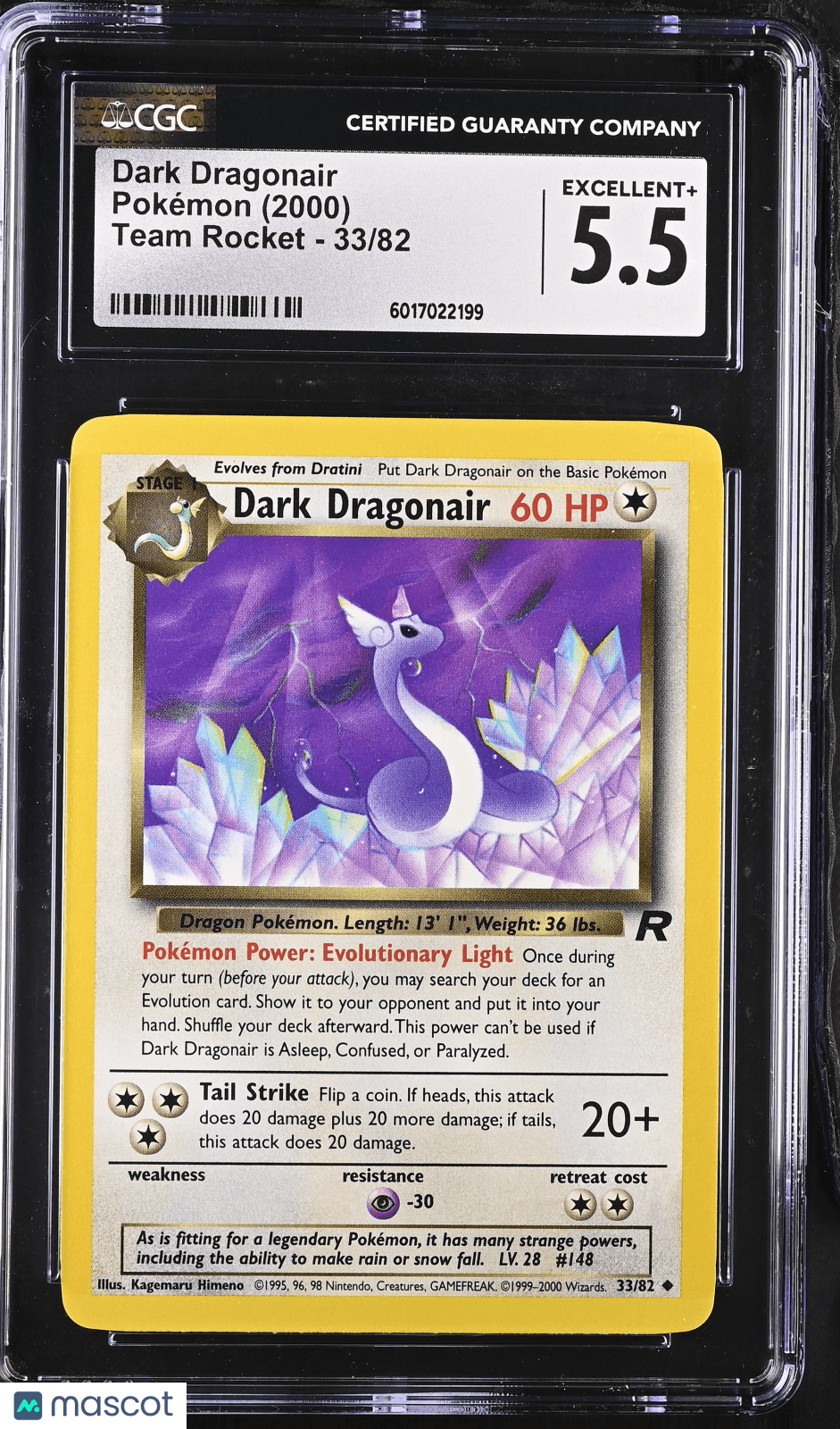 2000 hp pokemon card Team Rocket Dark Dragonair #33 Narset, Enlightened Exile PROWESS Tifa Lockhart Deck:Ancient Toolbox including damage