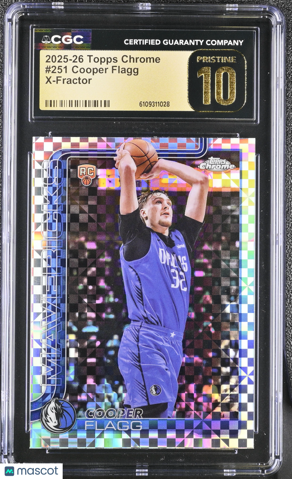 2025-26 Topps Chrome Cooper Flagg #251 X-Fractor CGC PRISTINE 10