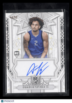 2023 - 24 Topps Royalty Collection Dereck Lively II POG - DL RC Rookie Auto 44/99Sports Cards