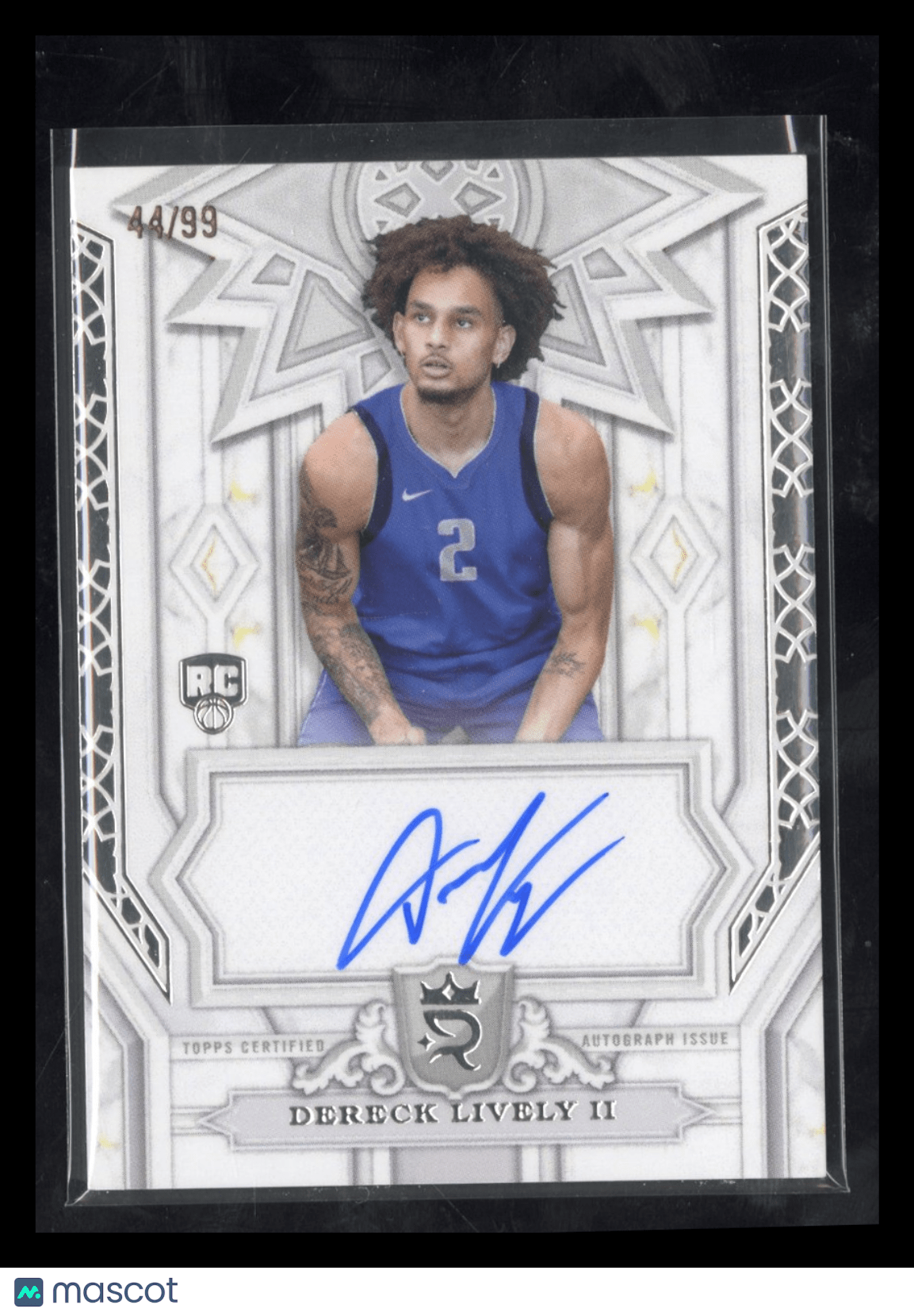 2023 - 24 Topps Royalty Collection Dereck Lively II POG - DL RC Rookie Auto 44/99Sports Cards