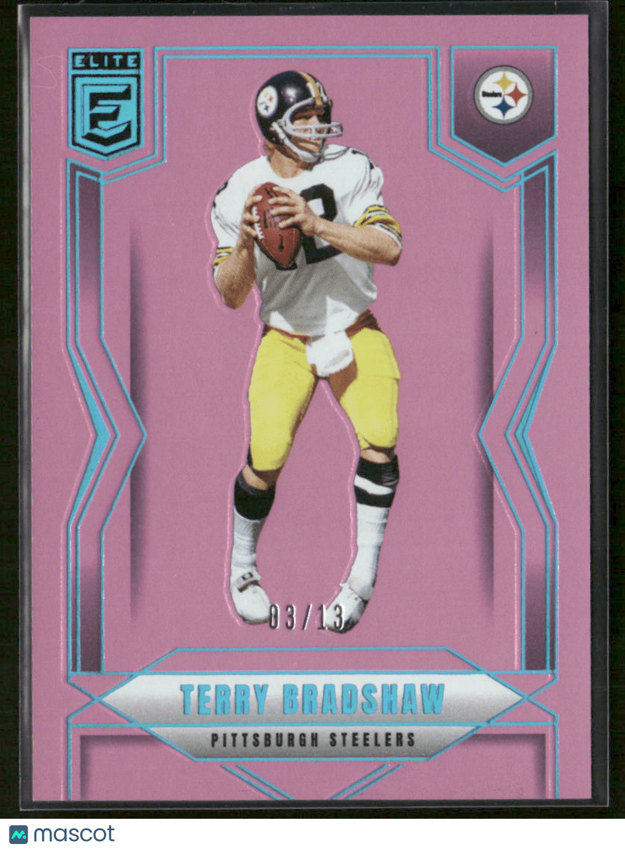 2025 Panini Donruss Elite Terry Bradshaw 7 FOTL Pink 03/13Sports Cards Main image