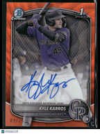 2025 Bowman Chrome Kyle Karros CPA - KK Orange Wave 09/25 1st Bowman Auto (BT)Sports Cards