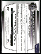 2025 Bowman Chrome Alessander De La Cruz CPA - AD 1st Bowman Auto (BT)Sports Cards