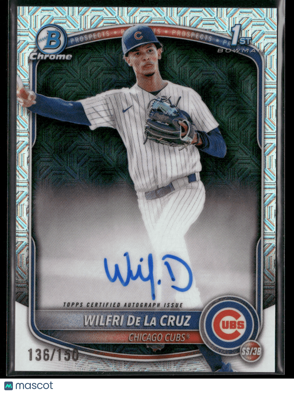 2025 Bowman Chrome Wilfri De La Cruz CPA - WD HTA 1st Bowman Auto 136/150 (BT)Sports Cards
