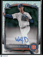 2025 Bowman Chrome Wilfri De La Cruz CPA - WD HTA 1st Bowman Auto 136/150 (BT)Sports Cards