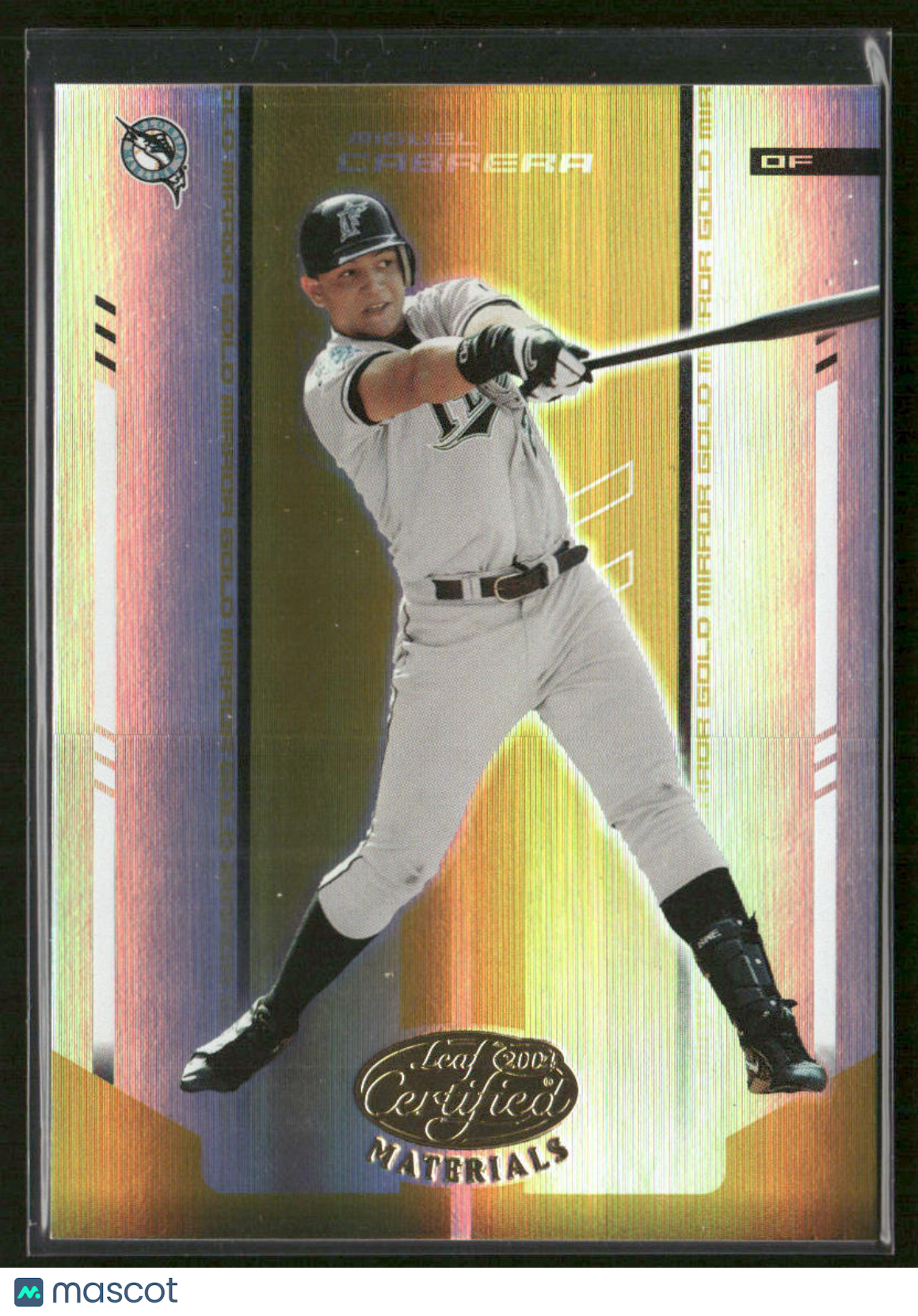 2004 Leaf Certified Materials Miguel Cabrera 137 Gold Mirror 14/25Sports Cards Main image