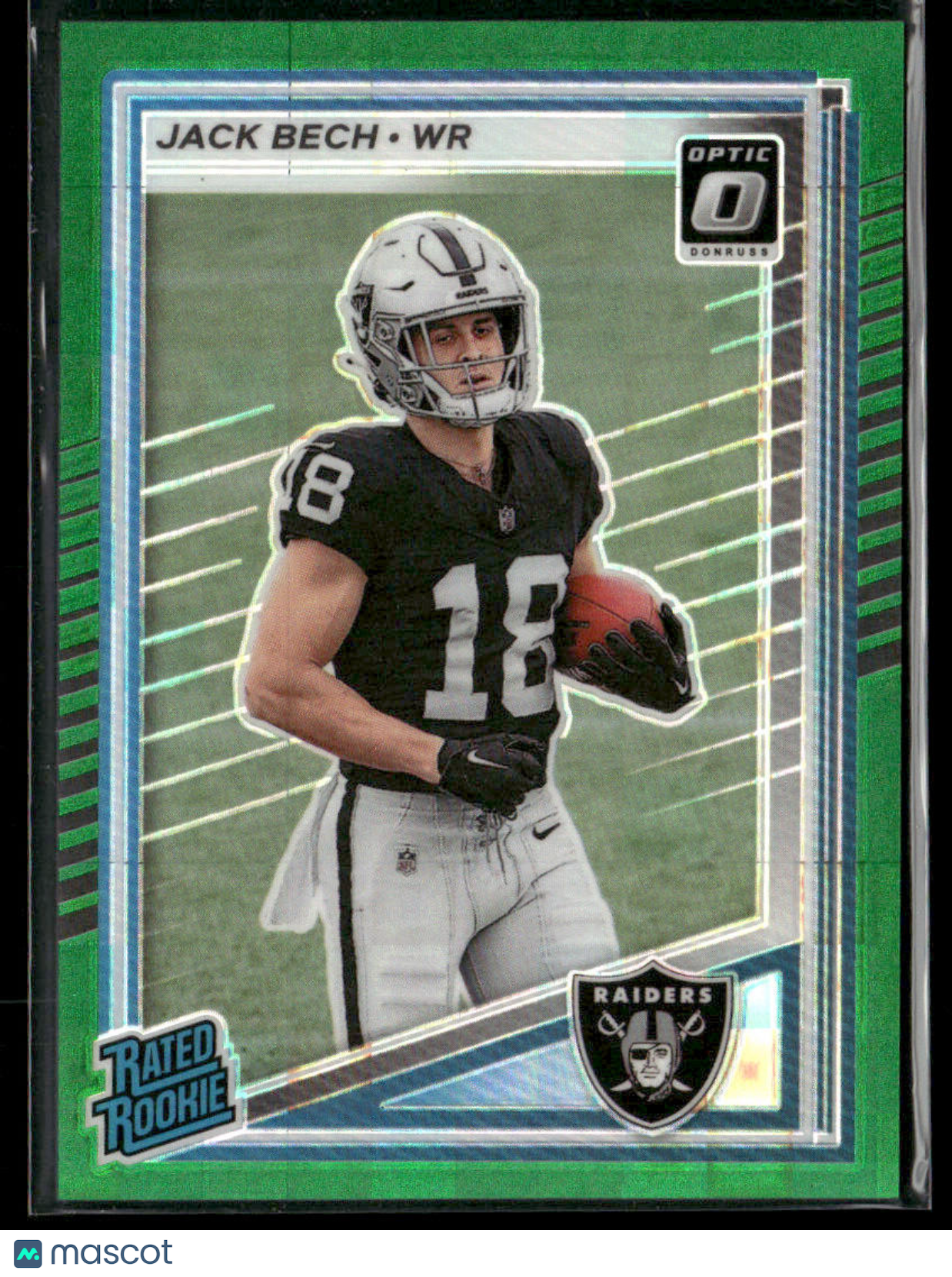 2025 Panini Donruss Jack Bech 320 Optic Green Pandora Rated Rookie 11/25Sports Cards Main image