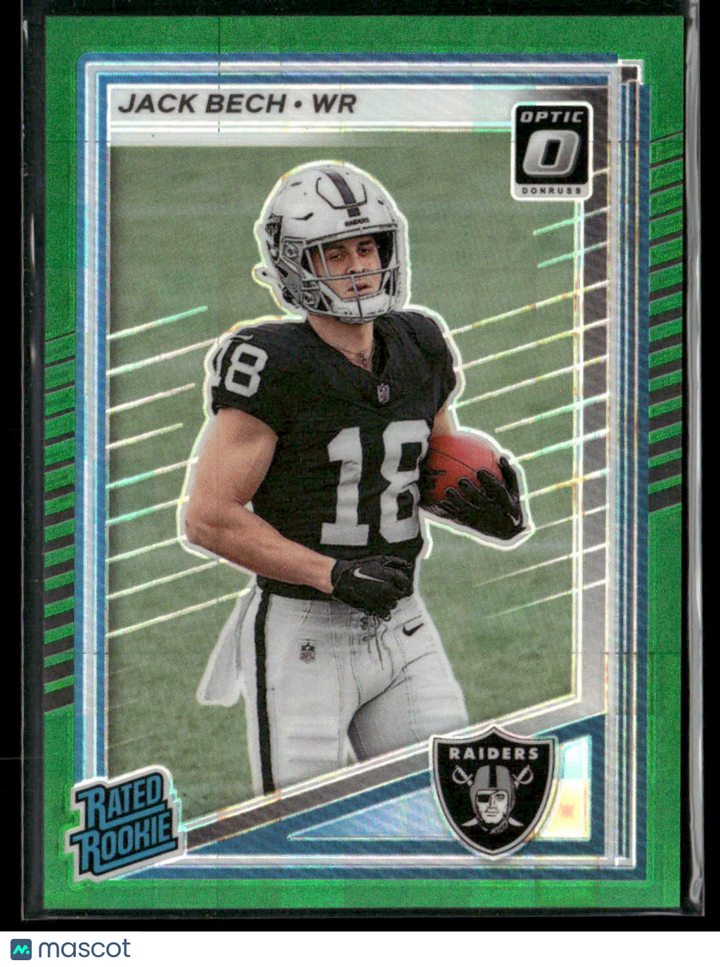 2025 Panini Donruss Jack Bech 320 Optic Green Pandora Rated Rookie 11/25Sports Cards