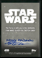 2024 Topps Star Wars Galaxy Matthew Maldonado Sketch Card Silver FoilNon - Sports Cards