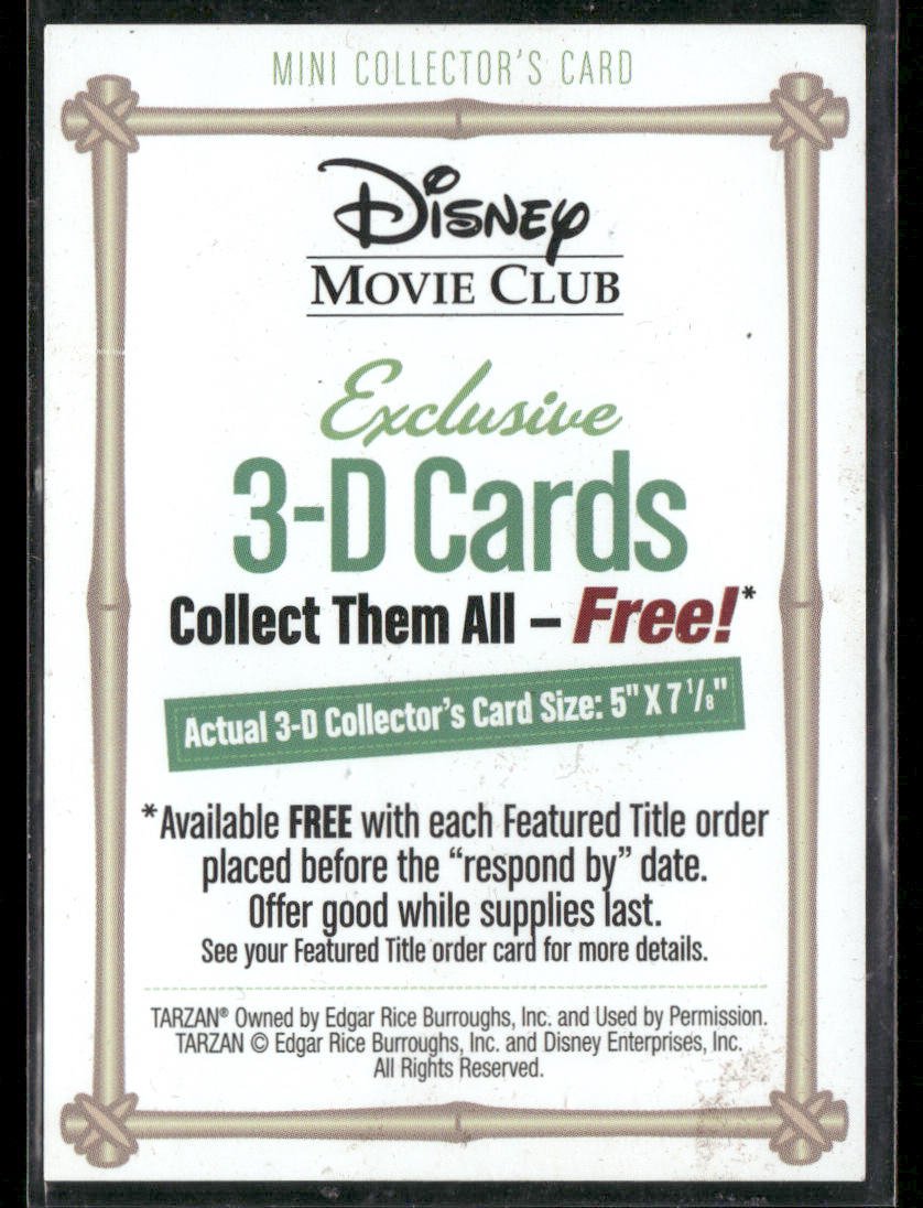 Disney Movie Club Mini Collector's 3 - D Cards Disney's Lion KingNon - Sports Cards