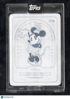 2025 Topps Disney Mint Minnie Mouse Platinum Black Printing Plate 1/1 #108 (BW)