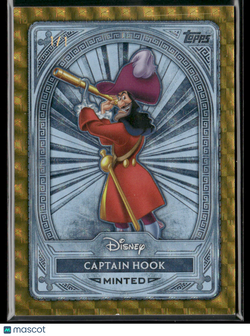 2025 Topps Disney Mint Captain Hook Platinum Tier Foilfractor 1/1 #112 (BW)