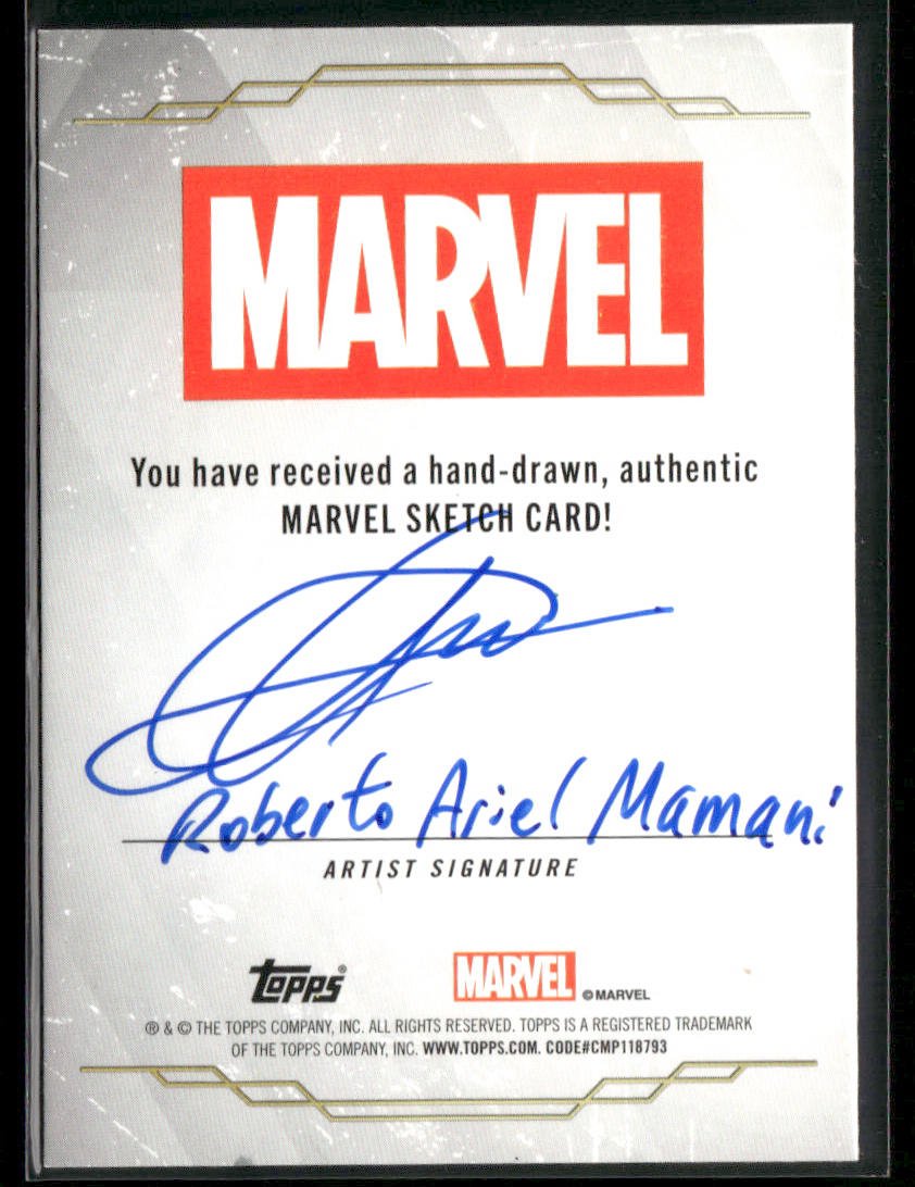 2025 Topps Marvel Comic Book Heroes 1975 Black Widow Roberto Ariel Mamani SketchNon - Sports Cards