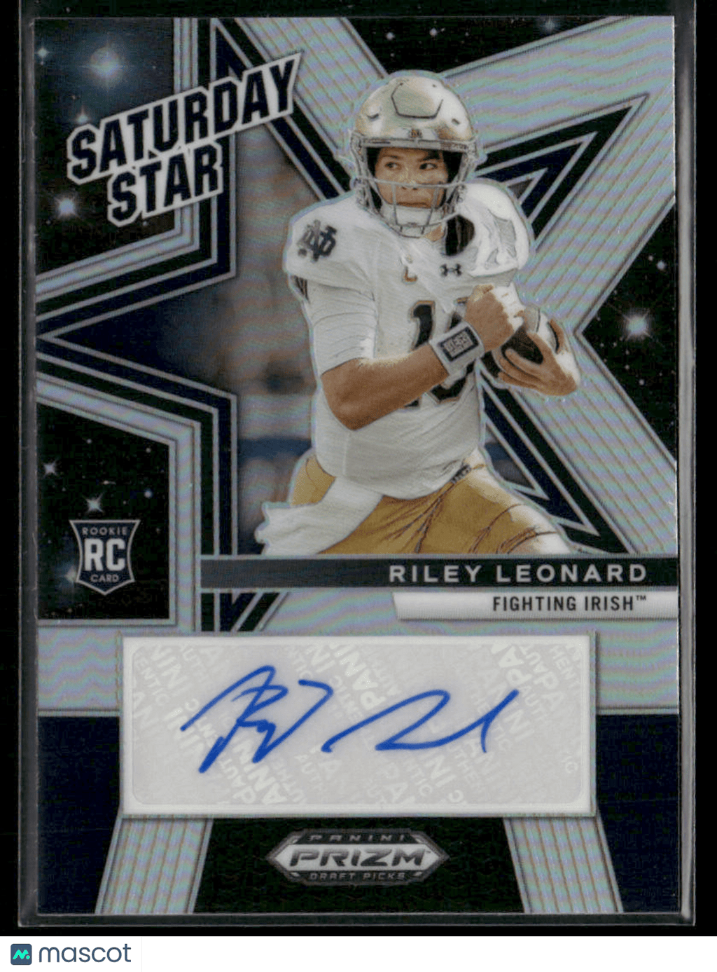 2025 Panini Prizm Draft Picks Riley Leonard Silver RC Rookie Saturday Star AutoSports Cards