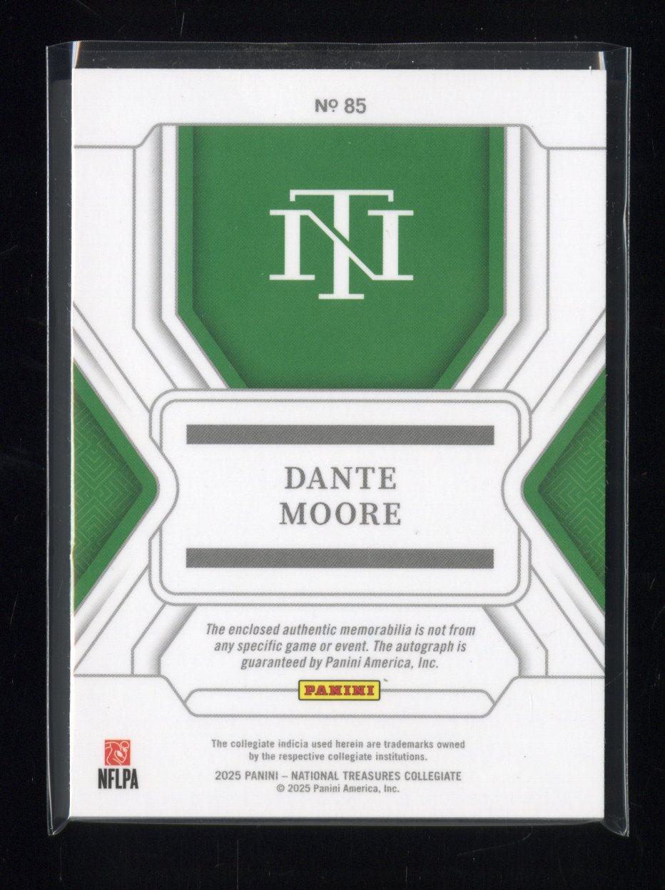 2025 National Treasures Collegiate Dante Moore Red Rated Prospect Patch Auto /11Sports Cards
