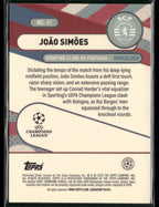 2024 - 25 Topps Merlin Merlin's Chosen Ones João Simões MC - 21 Purple Rookie 03/15Sports Cards