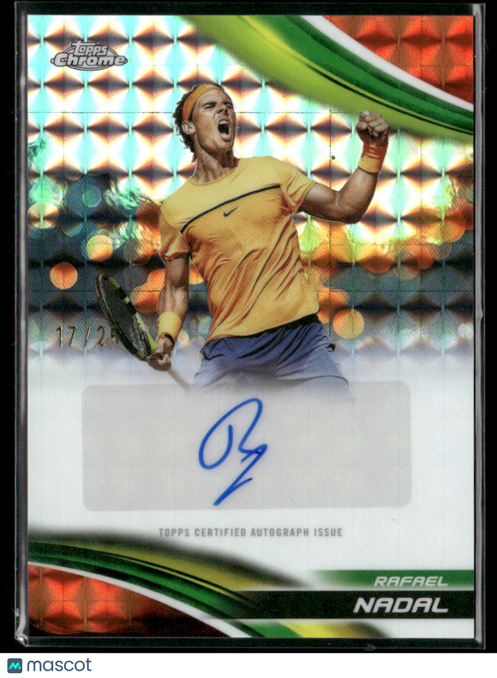 2025 Topps Chrome Tennis Auto Rafael Nadal CA - RNL Orange Geometric 17/25Sports Cards