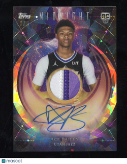 2025 - 26 Topps Midnight RC Rookie Jersey Auto Ace Bailey RJA - AB Daybreak 3/5Sports Cards