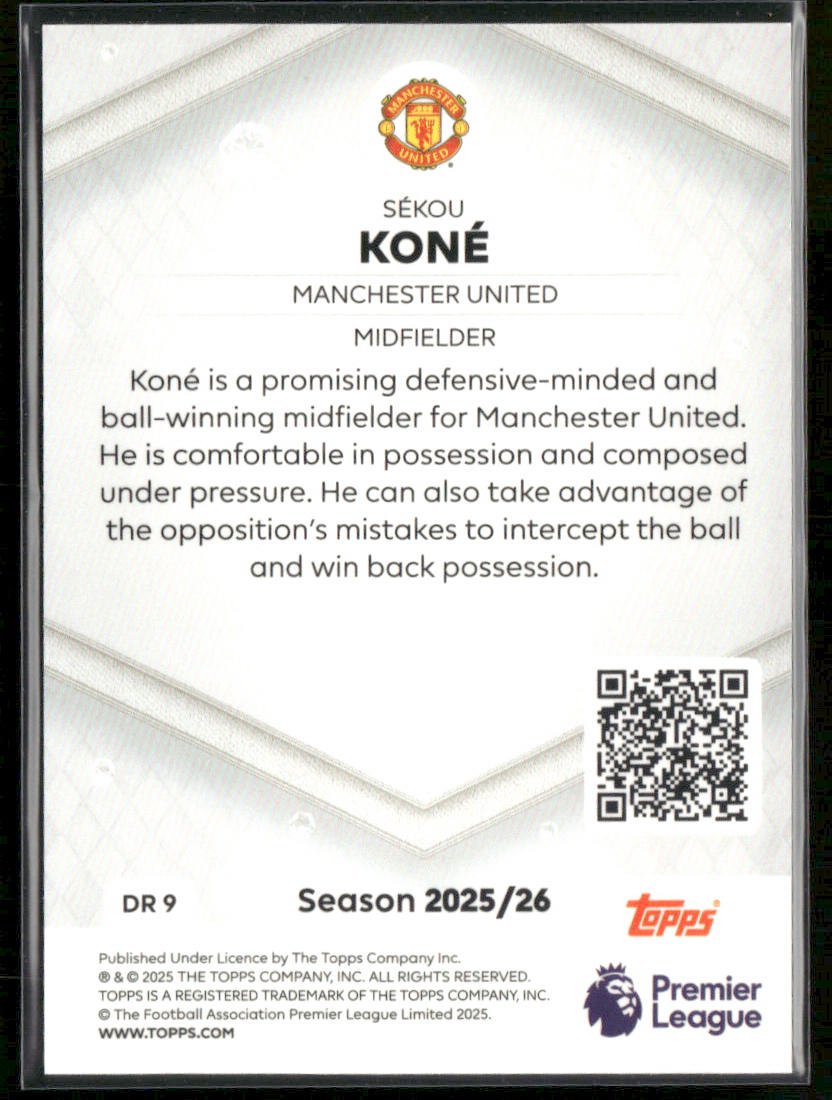 2025-26 Topps Premier League Diamond Rookie RC Sékou Koné #DR 9 Secondary image