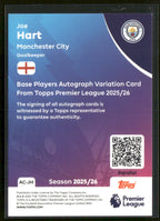 2025 - 26 Topps Premier League Joe Hart AC - JH Blue Rainbow Auto 059/150Sports Cards