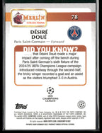 2024 - 25 Topps Merlin Soccer Désiré Doué 78 Pink Refractor 183/199Sports Cards