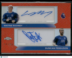 2026 Topps Chrome EPL Wayne Rooney Duncan Ferguson Orange Dual Auto 11/25