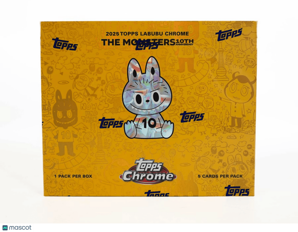 2025 Topps Labubu Chrome 10th Anniversary Hobby BoxSealed Boxes
