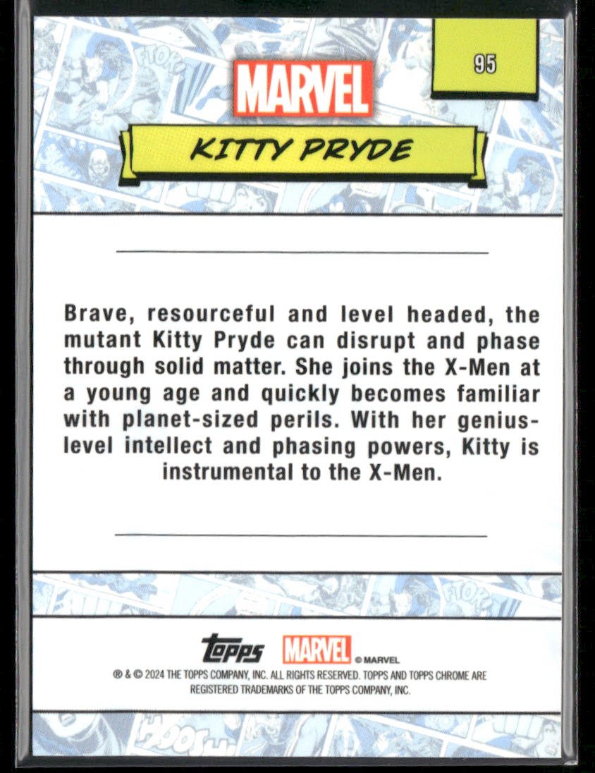 2024 Topps Chrome Marvel Kitty Pryde Gold Refractor 07/50 95Non - Sports Cards