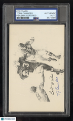 Tony Canadeo Signed Postcard Auto PSA DNA Authentic
