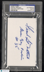 Frank Mestnik Hand Signed Index Card PSA DNA AuthenticGraded Sports Cards