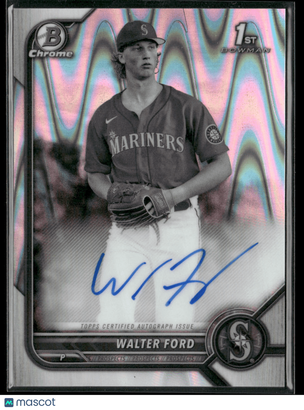 2022 Bowman Draft Chrome Walter Ford CDA - WFO RayWave Refractor AutoSports Cards