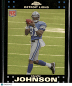 2007 Topps Chrome Calvin Johnson TC200 Refractor RCSports Cards