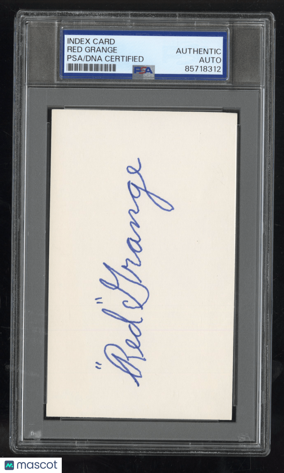 Red Grange Index Card Auto PSA DNA AuthenticGraded Sports Cards