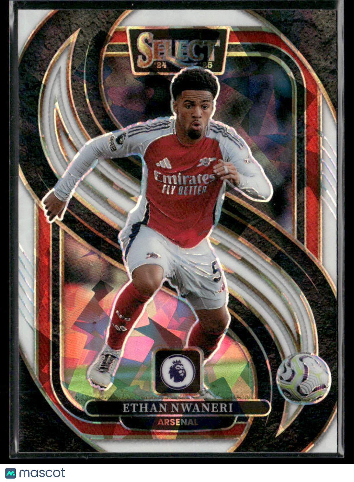 2024 - 25 Panini Select Premier League Ethan Nwaneri 135 White Ice Prizm 68/85Sports Cards
