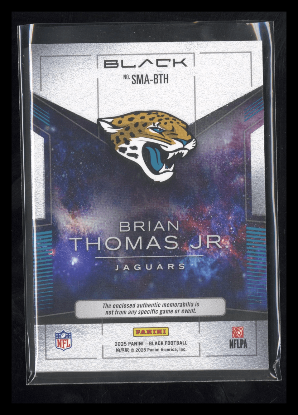 2025 Panini Black Starlight Materials Patch Brian Thomas Jr. SMA - BTH Royal /149Sports Cards