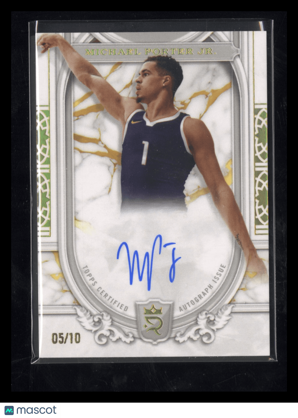 2023 - 24 Topps Royalty Michael Porter Jr. SS - MP Superior Auto Gold 05/10Sports Cards