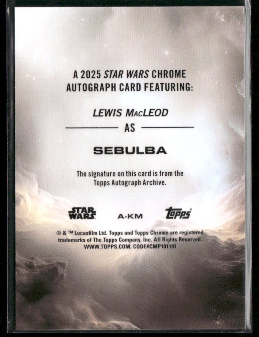 2025 Topps Chrome Star Wars Sebulba/Lewis MacLeod Refractor Auto #A-KM Secondary image