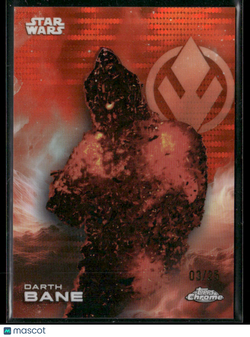 2025 Topps Chrome Star Wars Darth Bane Orange Pulsar Refractor 03/25 #113