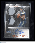 2025 Panini Black Jalen Milroe RSM - JME Dual Patch RC Rookie Auto Citrine 45/50Sports Cards