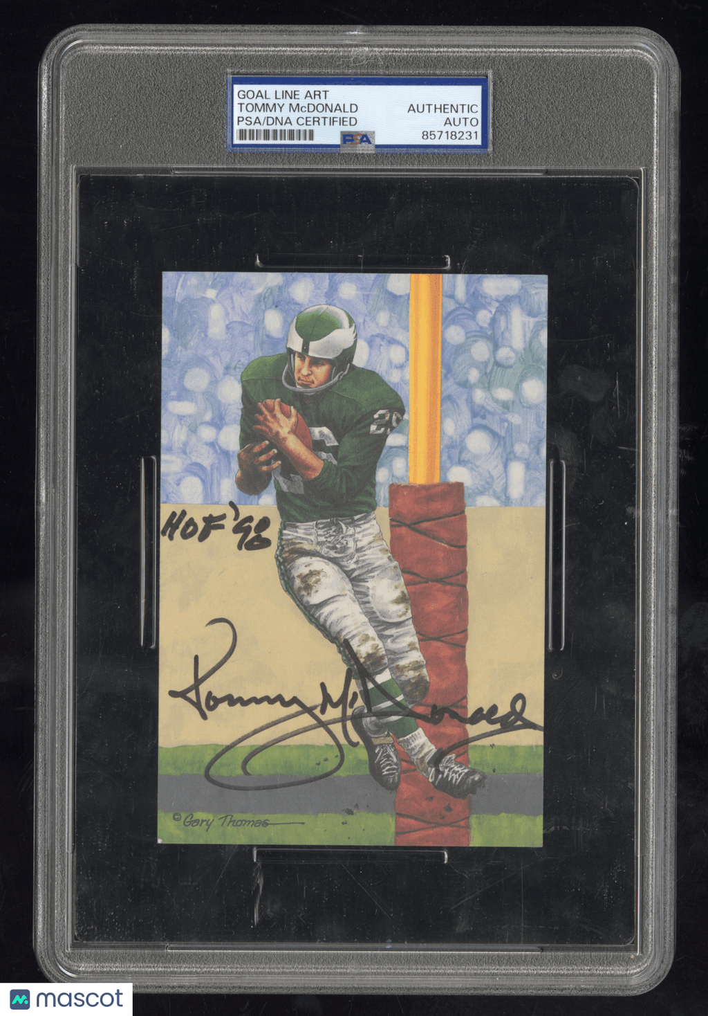 1998 Goal Line Art Auto Tommy Mcdonald /5000 PSA DNA AuthenticGraded Sports Cards