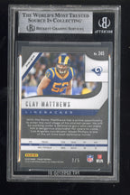 2019 Panini Prizm Clay Matthews #245 Gold Vinyl Prizm 3/5 BGS 9