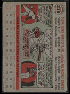1956 Topps Lew Burdette 219 Milwaukee Braves VG ConditionSports Cards