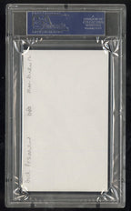 Dick Pesonen Hand Signed Index Card Beating Mike Ditka Inscription PSA DNAGraded Sports Cards