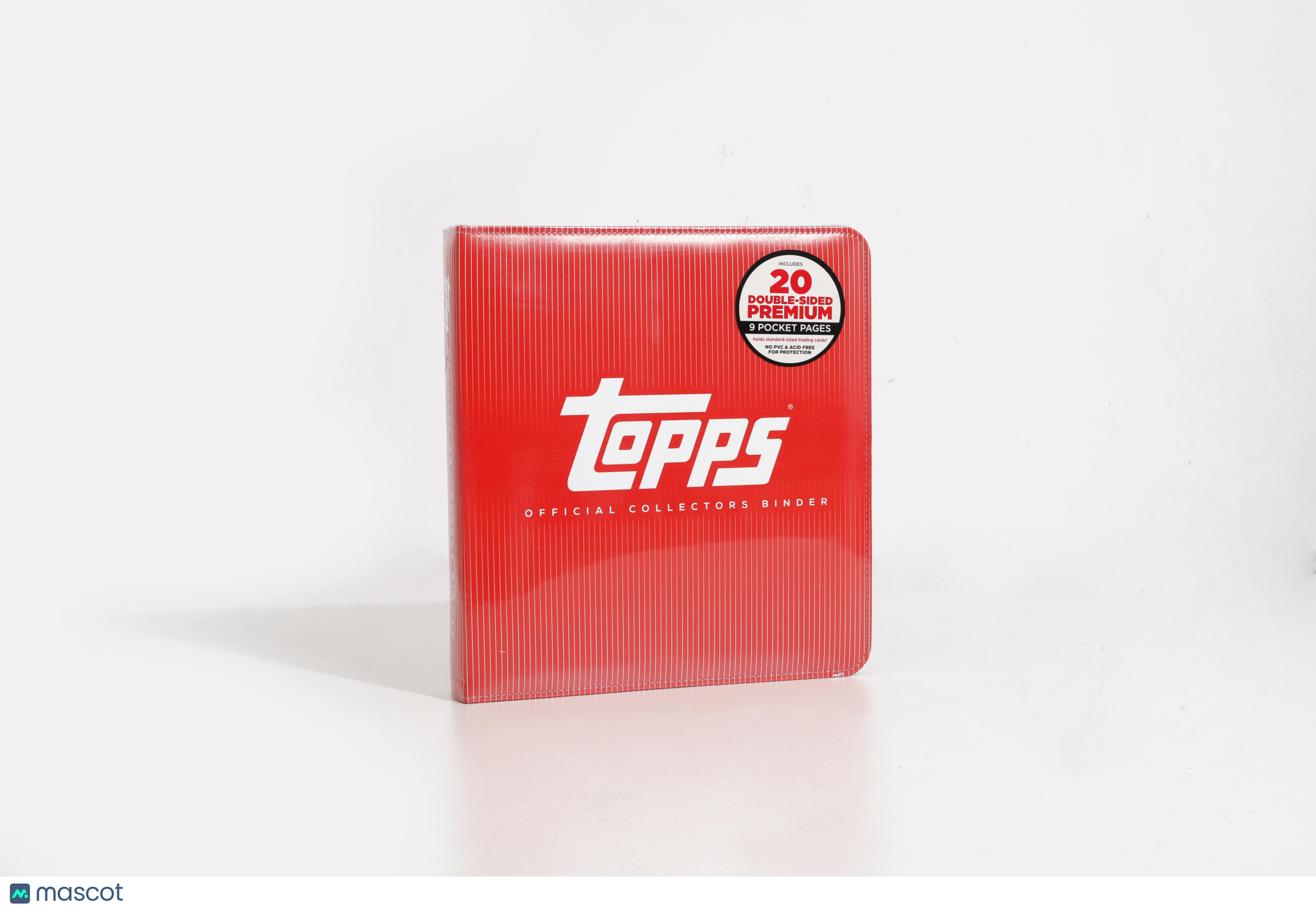 Topps Official 3-Ring Collector Binder + 20 Pages Holds 360 Cards - Red