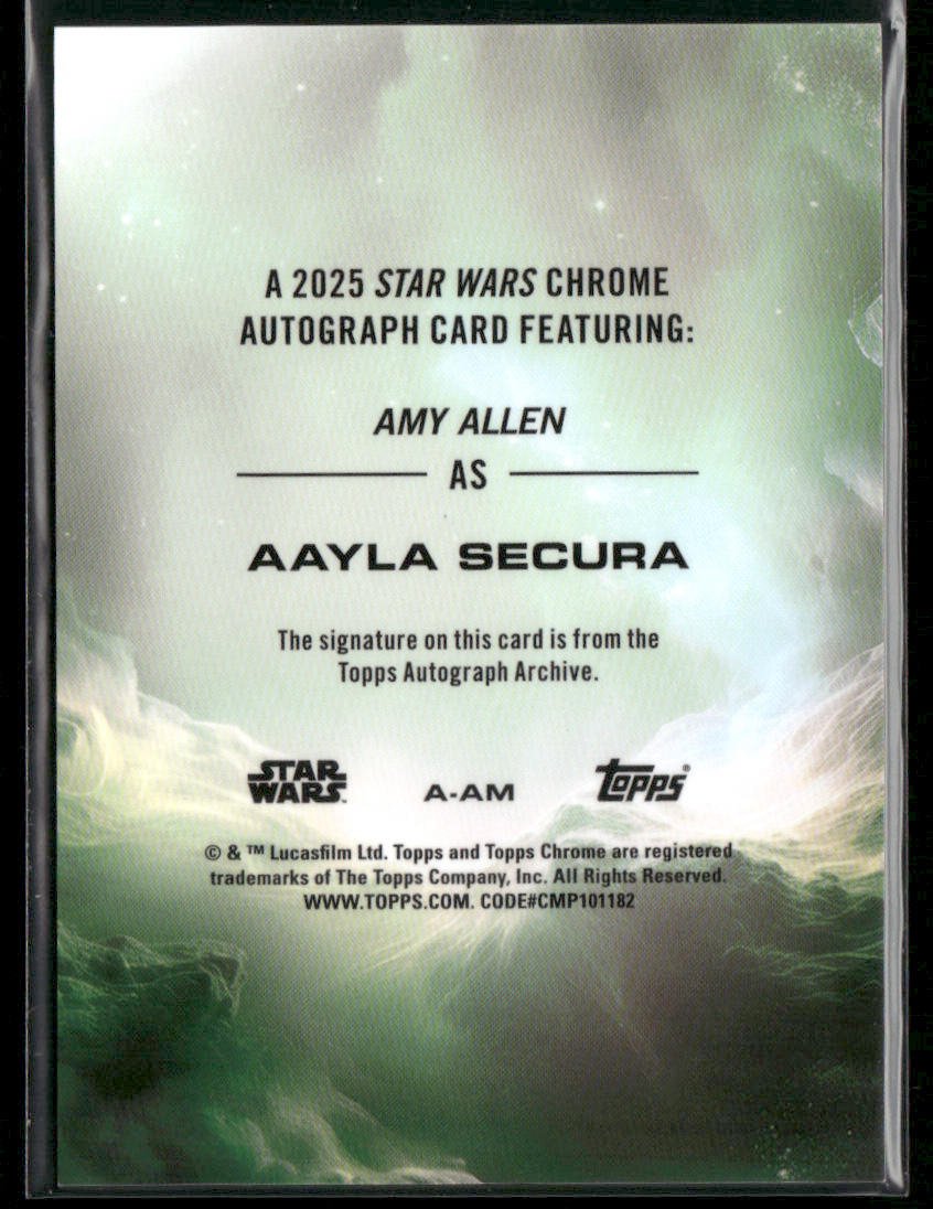 2025 Topps Chrome Star Wars Aayla Secura/Amy Allen Refractor Auto #A-AM Secondary image