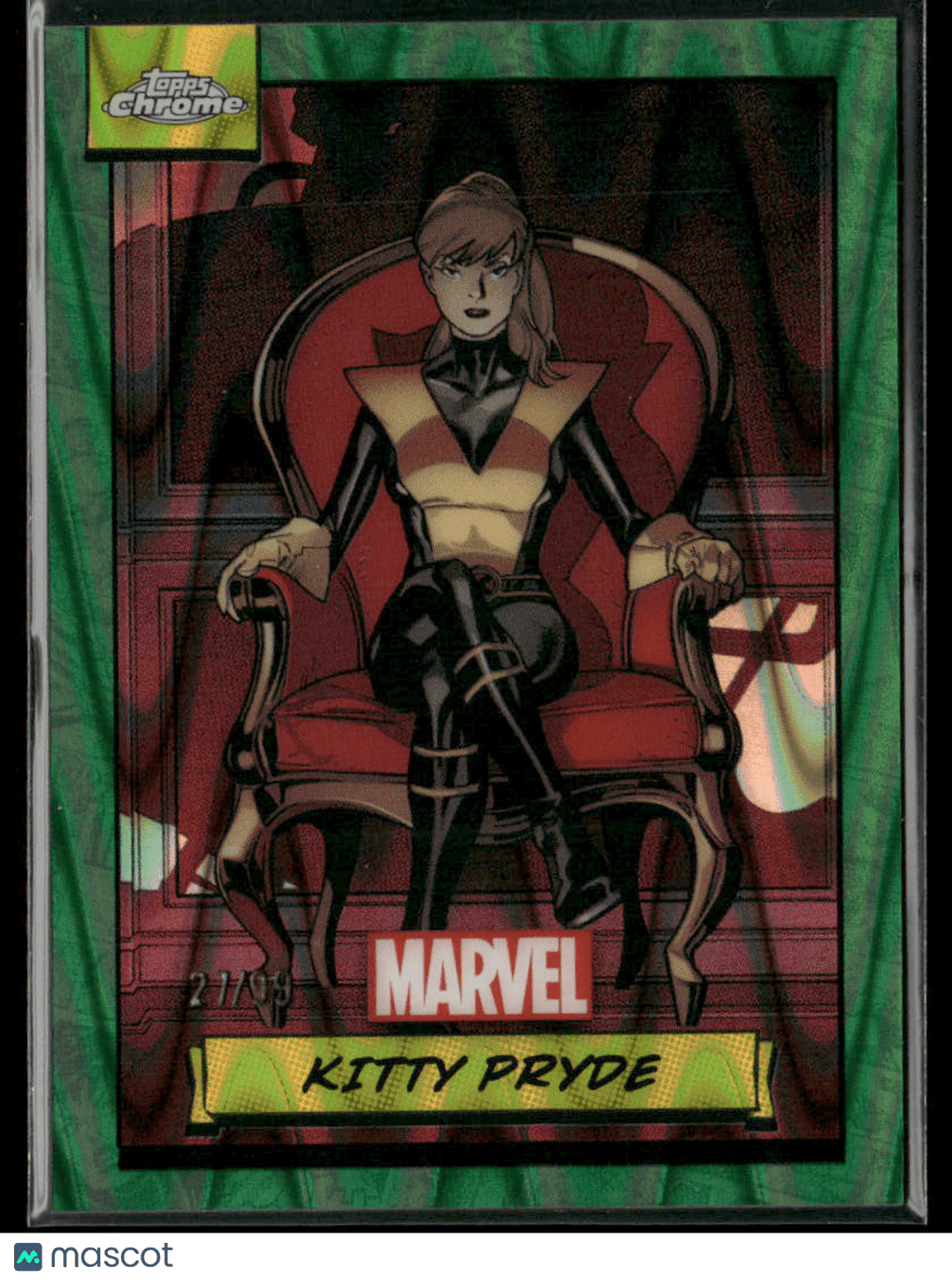 2024 Topps Chrome Marvel Kitty Pryde 27/99 Green RayWave Refractor 95Non - Sports Cards