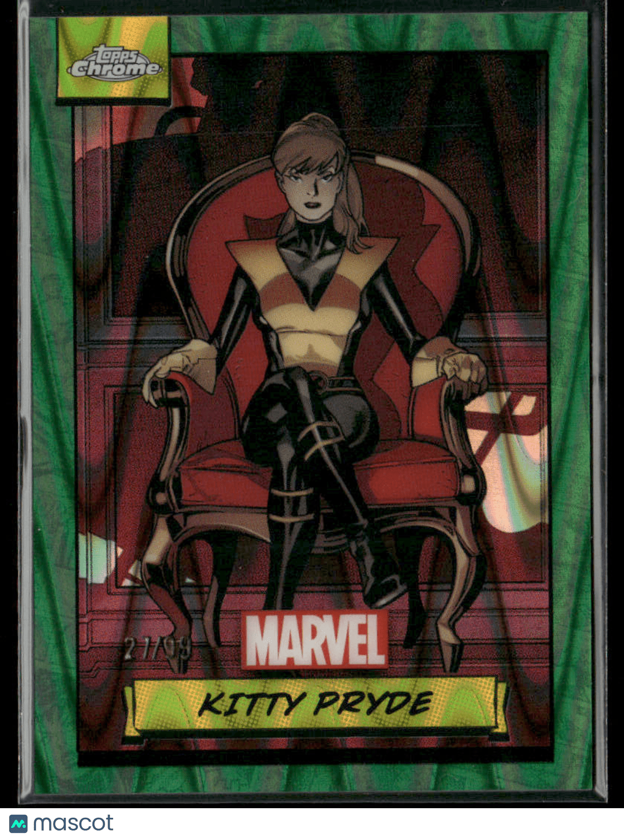 2024 Topps Chrome Marvel Kitty Pryde 27/99 Green RayWave Refractor 95Non - Sports Cards