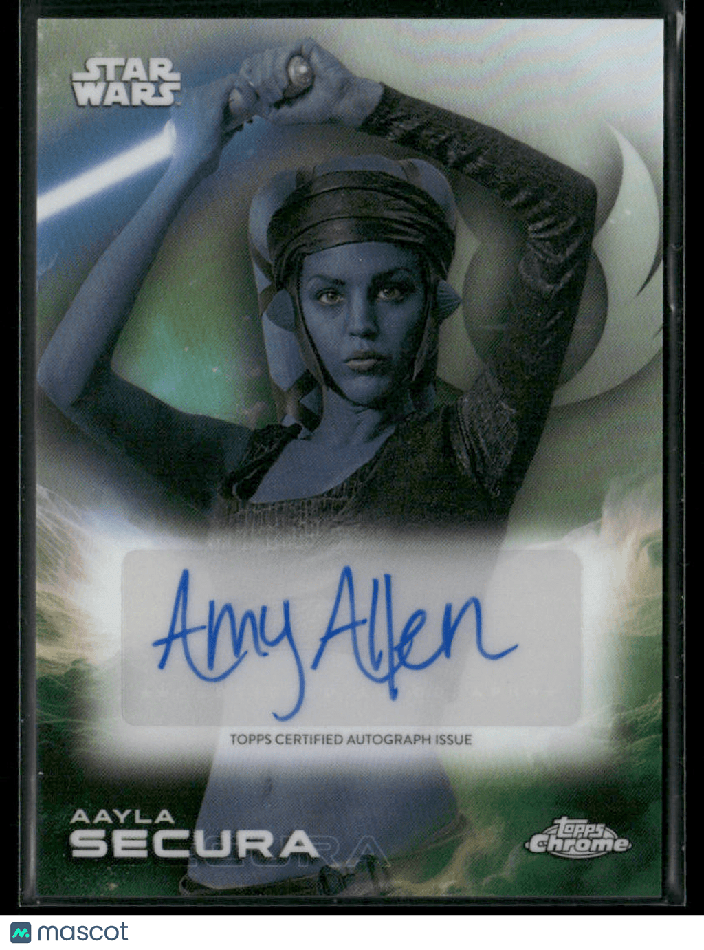 2025 Topps Chrome Star Wars Aayla Secura/Amy Allen Refractor Auto A - AMNon - Sports Cards